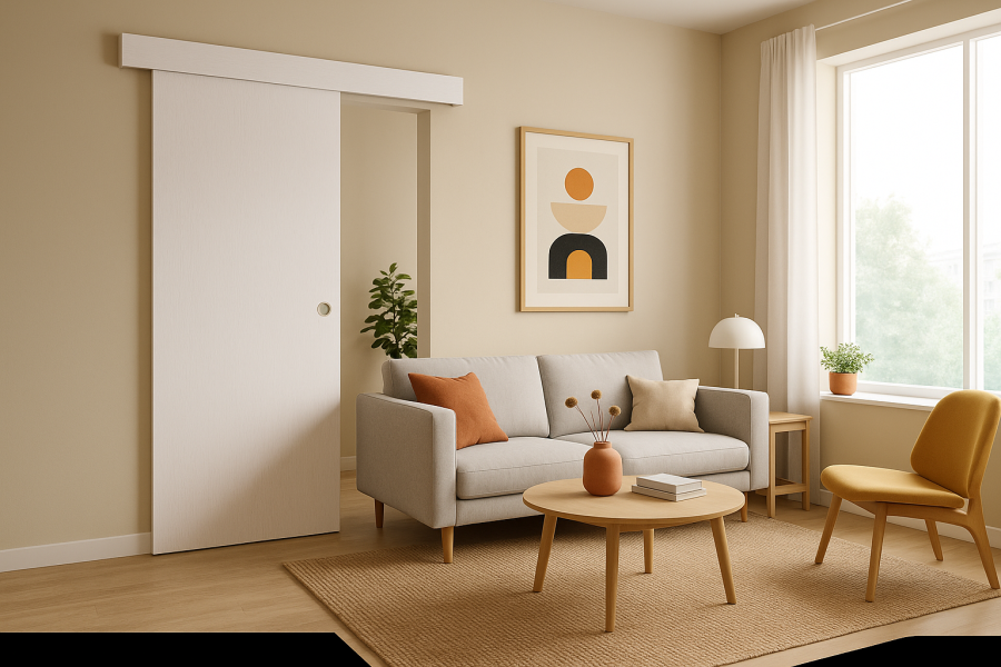 Kit de puerta corredera easydoor 82/120 Tabique bloque